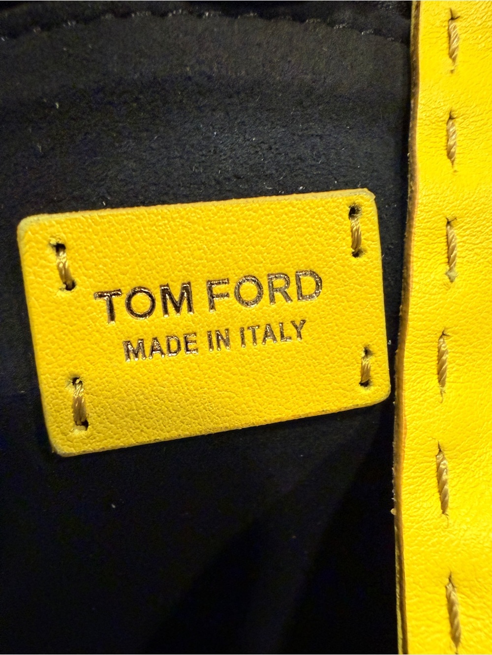Tom Ford Large Yellow Leather Shopping Tote Shoulder Bag Italy - Picture 5 of 9